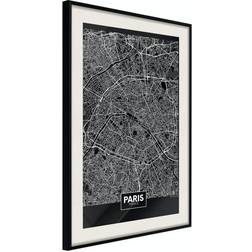 Arkiio Affisch Dark Map of Paris [Poster] 20x30 Poster